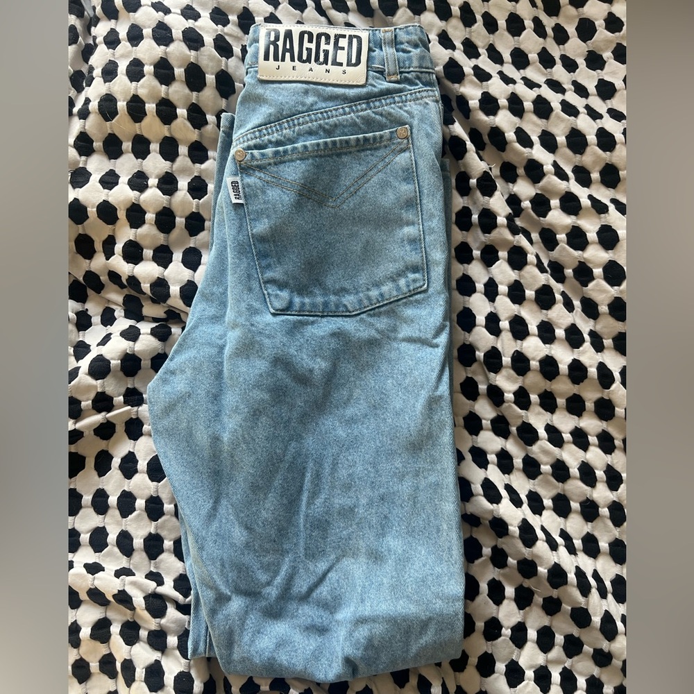 The Ragged Priest Denim Straight Leg Jeans in Light Blue Wash